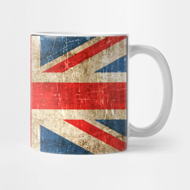 Vintage Aged and Scratched British Flag by jeffbartels